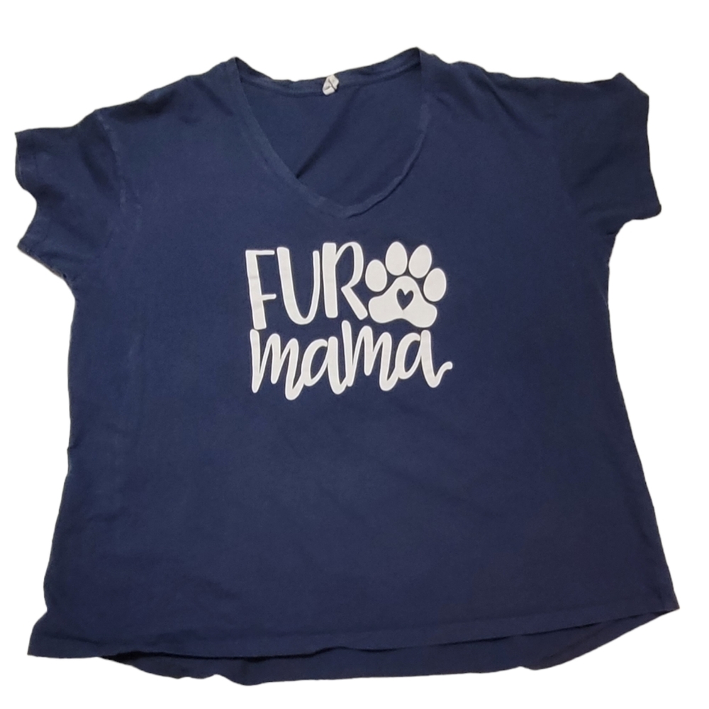 "Fur Mama" G Supply plus size XXL tee shirt